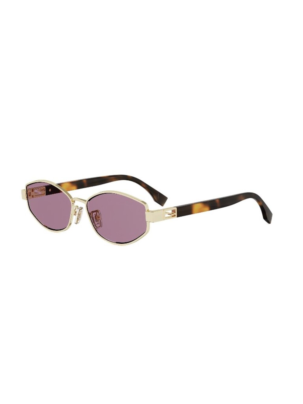 New FENDI Women's Sunglasses Metal Frame BAGUETTE FE40216U 30S 56